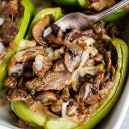 Philly Cheesesteak Stuffed Peppers (low-carb)