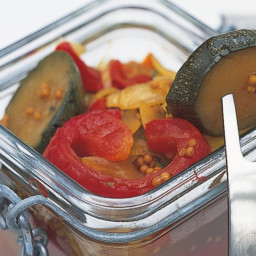 Pickled Peppers and Courgettes