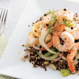 Pickled Shrimp With Red Quinoa And Couscous Salad