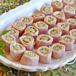 Pickled Okra and Ham Rollups