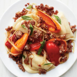 Pierogi with Sausage and Peppers