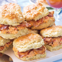 Pimiento Cheese and Maple Bacon Biscuit Sandwiches