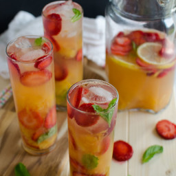 Pineapple and Strawberry Sangria