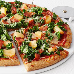 Pineapple, Bacon, and Kale Pizza