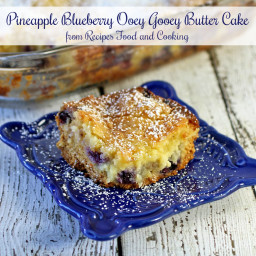 Pineapple Blueberry Ooey Gooey Butter Cake