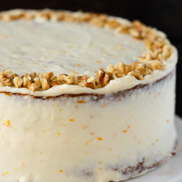 Pineapple Carrot Cake with Orange Cream Cheese Frosting