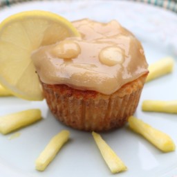 Pineapple-Coconut Muffins with Macadamia Nut Frosting