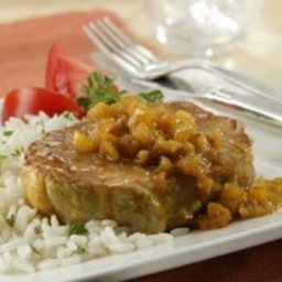 Pineapple Curried Pork Chops