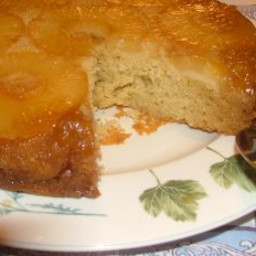 Pineapple Ginger Upside-Down Cake with Rum Whipped Cream