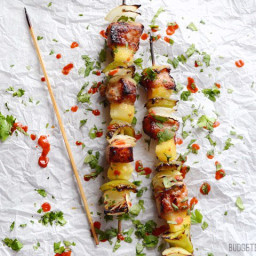 Pineapple Pork Kebabs (no grill required)