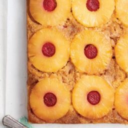 Pineapple-Raspberry Upside-Down Cake