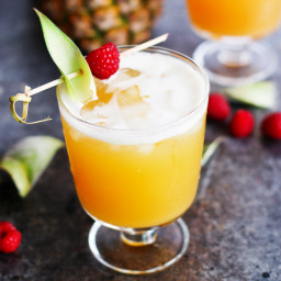 Pineapple-Raspberry Vanilla Vodka Collins