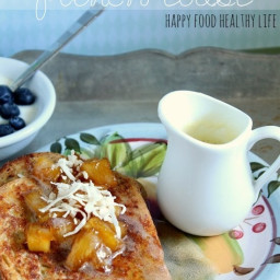 Pineapple-Topped French Toast with Coconut Syrup