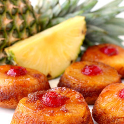 Pineapple Whiskey Upside Down Cakes