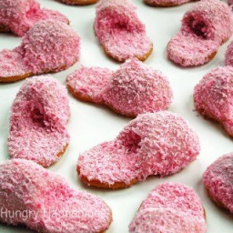 Pink Fuzzy Slipper Cookies