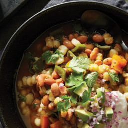 Pinto Bean and Hominy Soup
