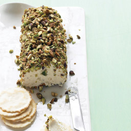 Pistachio-Covered Cheese Log