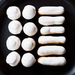 Pistachio Cream-Filled Eclairs and Cream Puffs Recipe