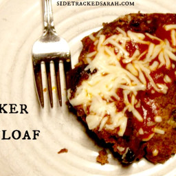Pizza Meatloaf in the Slow Cooker