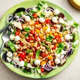 Pizza Salad With Marinated White Beans