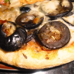 Pizza with Olives and Caramelized Onions