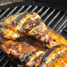 Planked Chicken Quarters With Lemon and Herb Recipe
