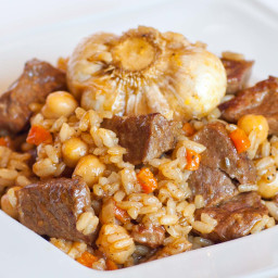 Plov: Cumin-Ginger Rice Pilaf with Braised Beef