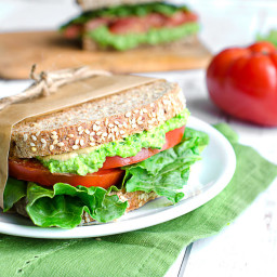 PLT (Green Pea, Lettuce & Tomato) Sandwich