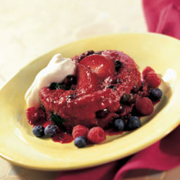 Plum and Berry Summer Puddings
