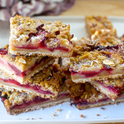 Plum Squares with Marzipan Crumble