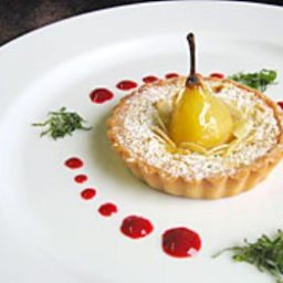 Poached Pear And Almond Tart