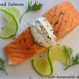 Poached Salmon with Dilled Mayonnaise