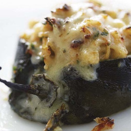 Poblanos Stuffed with Cheddar and Chicken