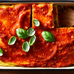 Polenta Lasagna with Kale and Lentils