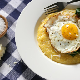 Polenta With Parmesan and Olive Oil Fried Eggs