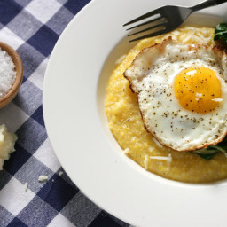 Polenta With Parmesan and Olive Oil-Fried Eggs