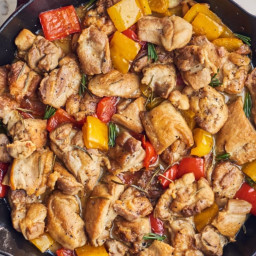 Pollo ai Peperoni Recipe (Cacciatora Southern-Style Chicken Stew with Peppe