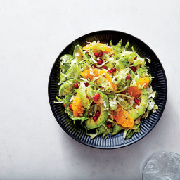 Pomegranate, Avocado, and Citrus Brussels Sprouts Salad