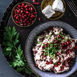 Pomegranate Risotto with Goat Cheese