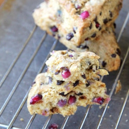 Pomegranate Scones with Chocolate Chunks