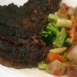 Porcini Dusted Rib-Eye Steak Recipe