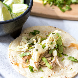 Pork Carnitas for the Crock-Pot with Mexican Slaw