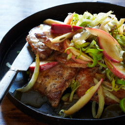 Pork Chops with Apple, Fennel and Sage