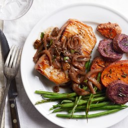 Pork Chops with Balsamic Sweet Onions