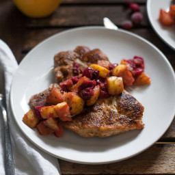 Pork Chops with Cranberry-Apple Compote (#30MinuteMondays)