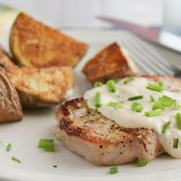 Pork Chops with Creamy Chive Sauce