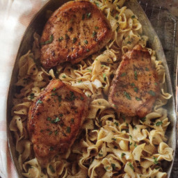 Pork Chops with Creamy Mustard Noodles (Taste of Home Quick Fix pg. 35)