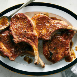 Pork Chops With Jammy-Mustard Glaze