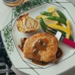 Pork Chops with Mustard-Peppercorn Sauce