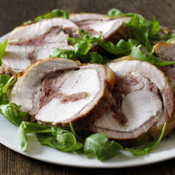 Pork loin with Parma ham and oregano